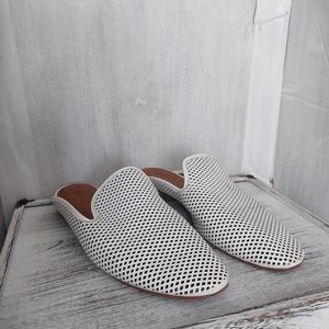 FRYE Gwen perforated slide mules